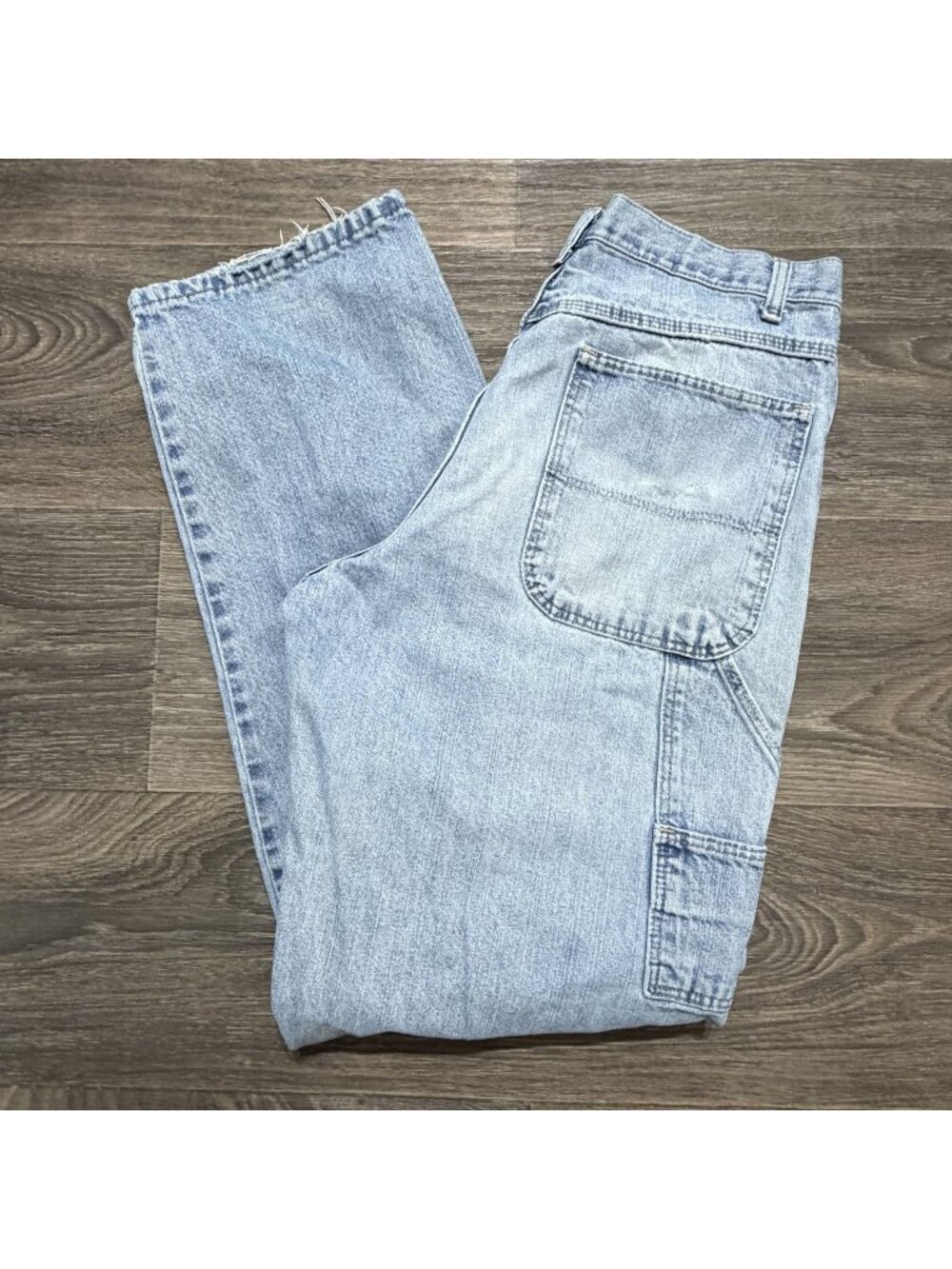VTG Wrangler Carpenter Jeans Mens 32x34 Baggy Distressed Nice Fade Skater Y2K